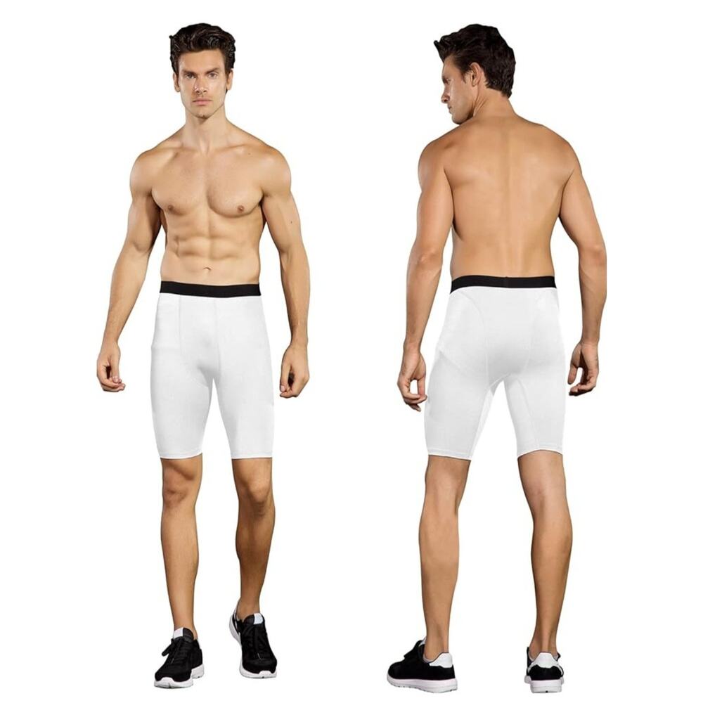 Niksa Mens Compression Shorts Compression Underwear Athletic Shorts Large
